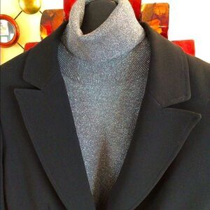 CHELSEA & THEODORE SHIMMERED SILK TURTLENECK M NWT